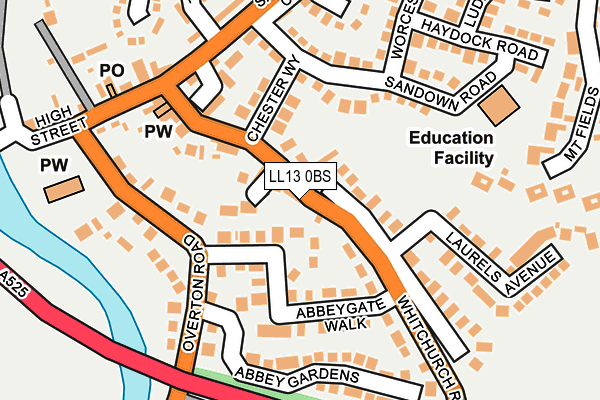 LL13 0BS map - OS OpenMap – Local (Ordnance Survey) LL13 0BS map - OS OpenMap – Local (Ordnance Survey)