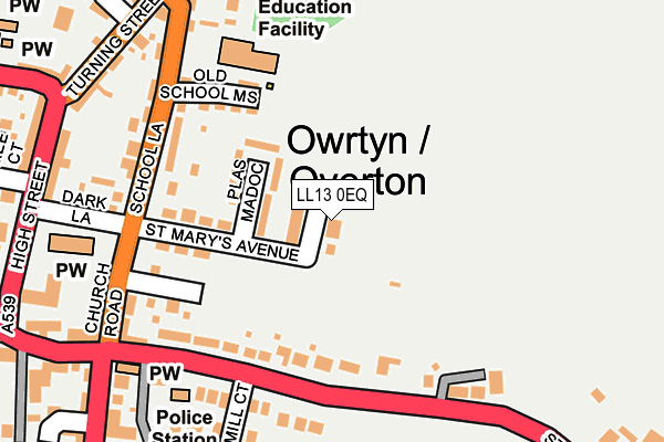 LL13 0EQ map - OS OpenMap – Local (Ordnance Survey) LL13 0EQ map - OS OpenMap – Local (Ordnance Survey)
