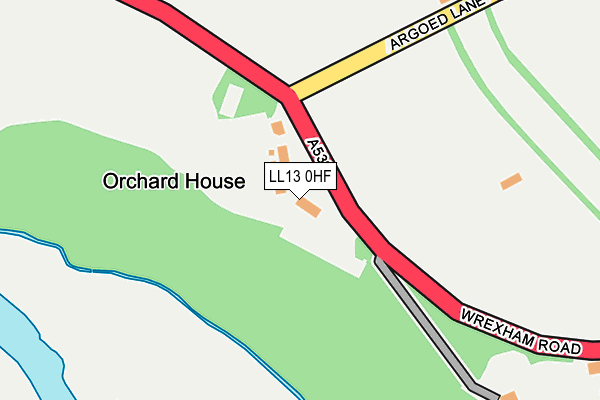 LL13 0HF map - OS OpenMap – Local (Ordnance Survey) LL13 0HF map - OS OpenMap – Local (Ordnance Survey)