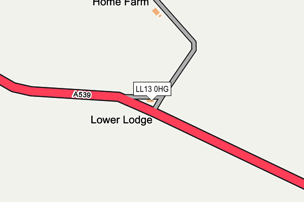 LL13 0HG map - OS OpenMap – Local (Ordnance Survey) LL13 0HG map - OS OpenMap – Local (Ordnance Survey)