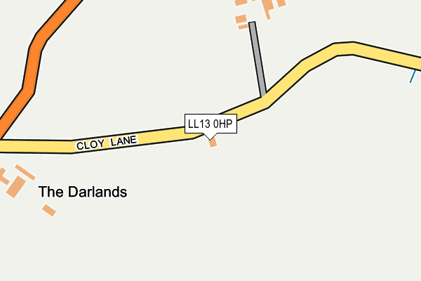 LL13 0HP map - OS OpenMap – Local (Ordnance Survey) LL13 0HP map - OS OpenMap – Local (Ordnance Survey)