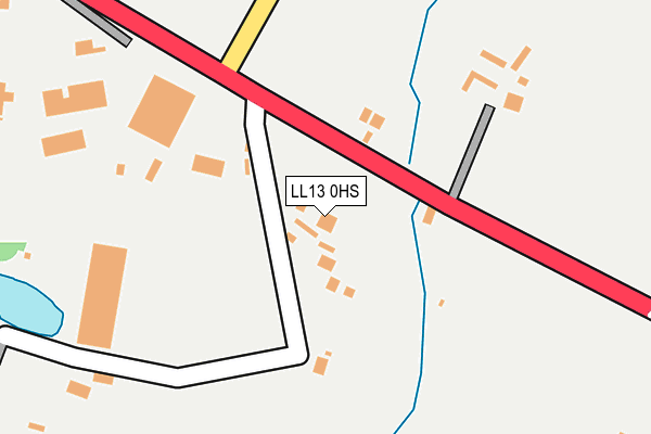 LL13 0HS map - OS OpenMap – Local (Ordnance Survey) LL13 0HS map - OS OpenMap – Local (Ordnance Survey)