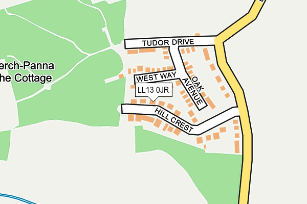 LL13 0JR map - OS OpenMap – Local (Ordnance Survey) LL13 0JR map - OS OpenMap – Local (Ordnance Survey)