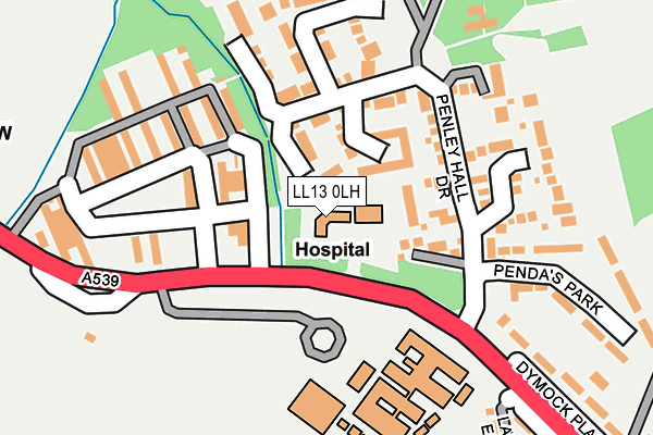 LL13 0LH map - OS OpenMap – Local (Ordnance Survey) LL13 0LH map - OS OpenMap – Local (Ordnance Survey)
