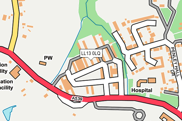 LL13 0LQ map - OS OpenMap – Local (Ordnance Survey) LL13 0LQ map - OS OpenMap – Local (Ordnance Survey)