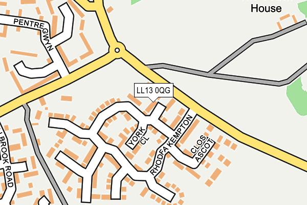 LL13 0QG map - OS OpenMap – Local (Ordnance Survey) LL13 0QG map - OS OpenMap – Local (Ordnance Survey)
