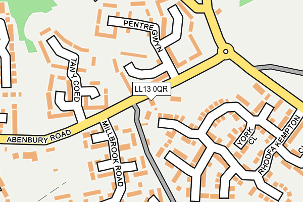 LL13 0QR map - OS OpenMap – Local (Ordnance Survey) LL13 0QR map - OS OpenMap – Local (Ordnance Survey)