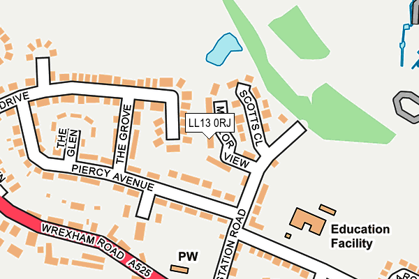 LL13 0RJ map - OS OpenMap – Local (Ordnance Survey) LL13 0RJ map - OS OpenMap – Local (Ordnance Survey)