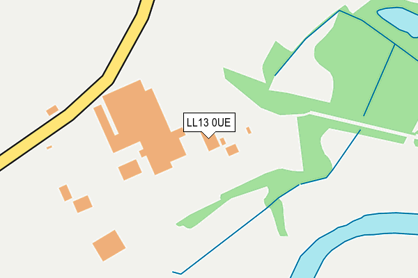LL13 0UE map - OS OpenMap – Local (Ordnance Survey) LL13 0UE map - OS OpenMap – Local (Ordnance Survey)