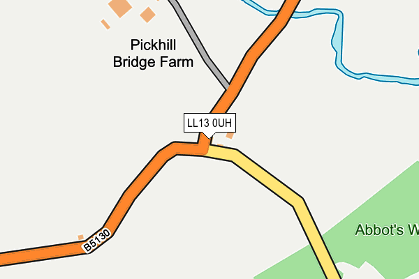 LL13 0UH map - OS OpenMap – Local (Ordnance Survey) LL13 0UH map - OS OpenMap – Local (Ordnance Survey)