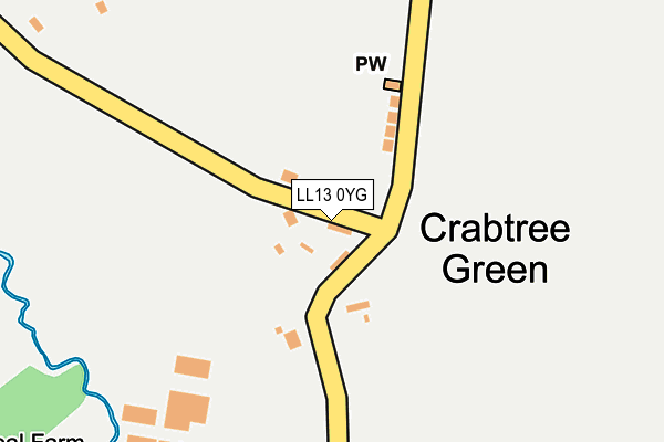 LL13 0YG map - OS OpenMap – Local (Ordnance Survey) LL13 0YG map - OS OpenMap – Local (Ordnance Survey)