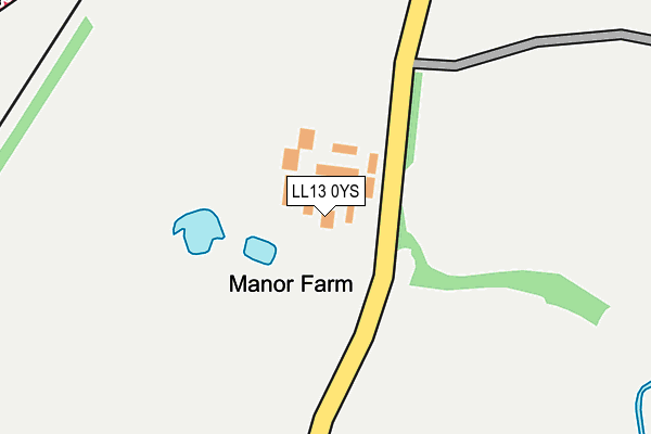 LL13 0YS map - OS OpenMap – Local (Ordnance Survey)