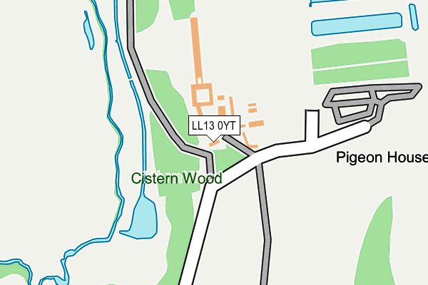 LL13 0YT map - OS OpenMap – Local (Ordnance Survey) LL13 0YT map - OS OpenMap – Local (Ordnance Survey)