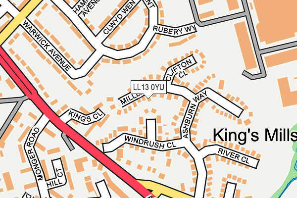 LL13 0YU map - OS OpenMap – Local (Ordnance Survey) LL13 0YU map - OS OpenMap – Local (Ordnance Survey)
