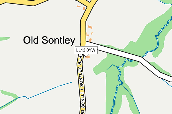 LL13 0YW map - OS OpenMap – Local (Ordnance Survey) LL13 0YW map - OS OpenMap – Local (Ordnance Survey)