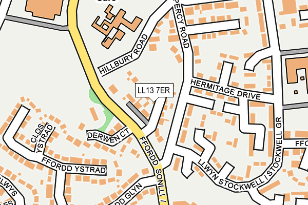 LL13 7ER map - OS OpenMap – Local (Ordnance Survey) LL13 7ER map - OS OpenMap – Local (Ordnance Survey)