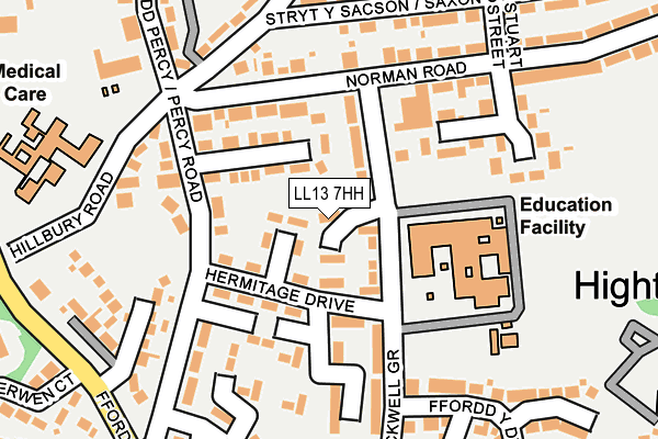 LL13 7HH map - OS OpenMap – Local (Ordnance Survey) LL13 7HH map - OS OpenMap – Local (Ordnance Survey)