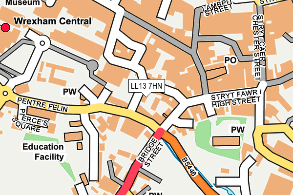 LL13 7HN map - OS OpenMap – Local (Ordnance Survey) LL13 7HN map - OS OpenMap – Local (Ordnance Survey)