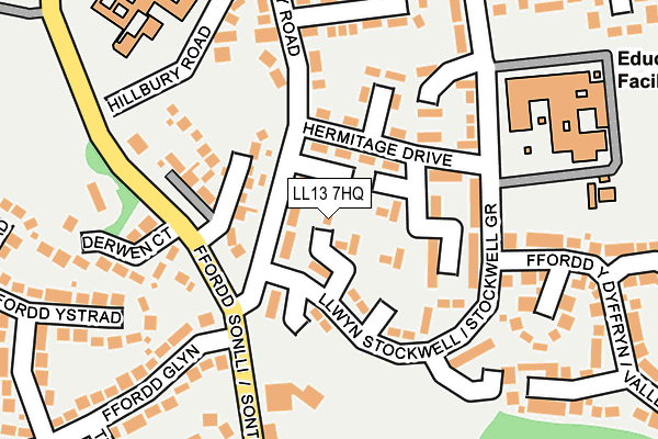 LL13 7HQ map - OS OpenMap – Local (Ordnance Survey) LL13 7HQ map - OS OpenMap – Local (Ordnance Survey)