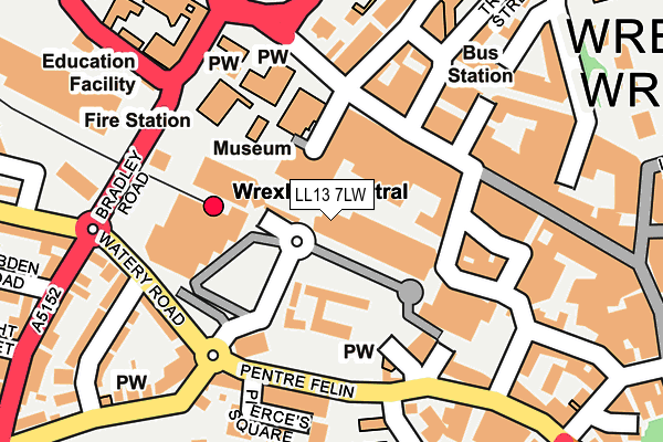 LL13 7LW map - OS OpenMap – Local (Ordnance Survey) LL13 7LW map - OS OpenMap – Local (Ordnance Survey)