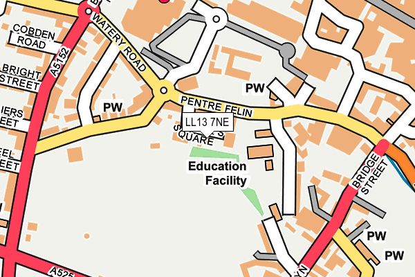 LL13 7NE map - OS OpenMap – Local (Ordnance Survey) LL13 7NE map - OS OpenMap – Local (Ordnance Survey)