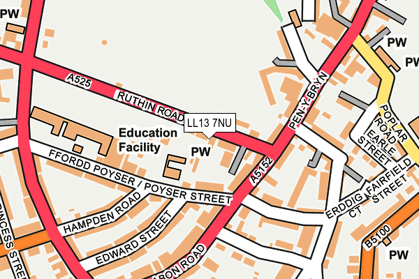 LL13 7NU map - OS OpenMap – Local (Ordnance Survey) LL13 7NU map - OS OpenMap – Local (Ordnance Survey)