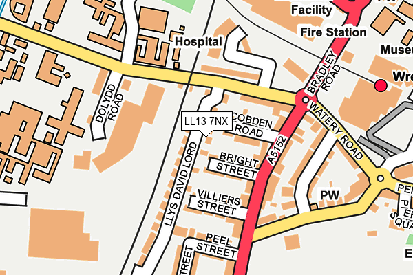 LL13 7NX map - OS OpenMap – Local (Ordnance Survey) LL13 7NX map - OS OpenMap – Local (Ordnance Survey)