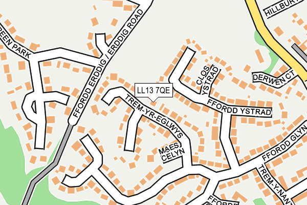 LL13 7QE map - OS OpenMap – Local (Ordnance Survey) LL13 7QE map - OS OpenMap – Local (Ordnance Survey)