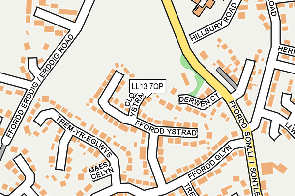 LL13 7QP map - OS OpenMap – Local (Ordnance Survey) LL13 7QP map - OS OpenMap – Local (Ordnance Survey)