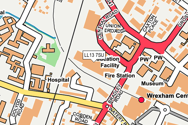 LL13 7SU map - OS OpenMap – Local (Ordnance Survey) LL13 7SU map - OS OpenMap – Local (Ordnance Survey)