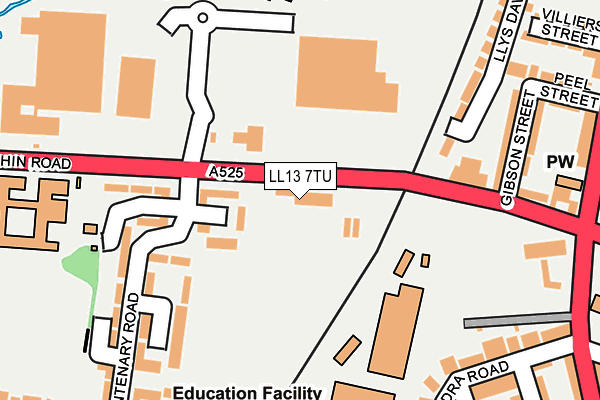 LL13 7TU map - OS OpenMap – Local (Ordnance Survey) LL13 7TU map - OS OpenMap – Local (Ordnance Survey)