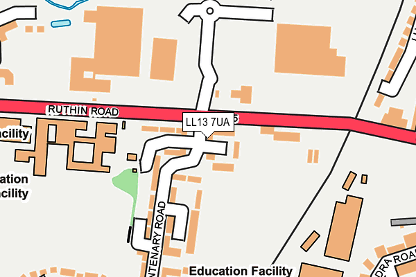LL13 7UA map - OS OpenMap – Local (Ordnance Survey) LL13 7UA map - OS OpenMap – Local (Ordnance Survey)