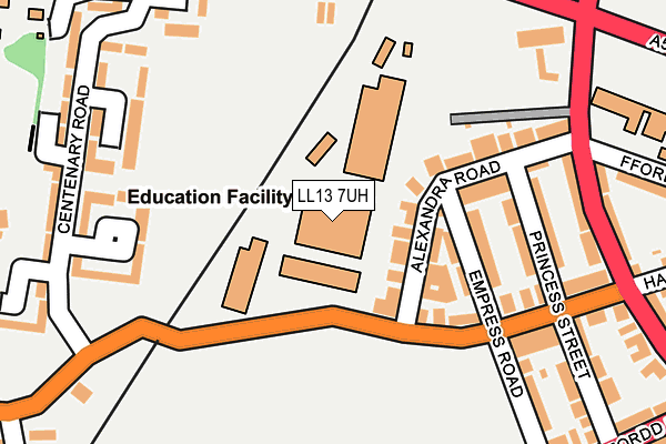 LL13 7UH map - OS OpenMap – Local (Ordnance Survey) LL13 7UH map - OS OpenMap – Local (Ordnance Survey)