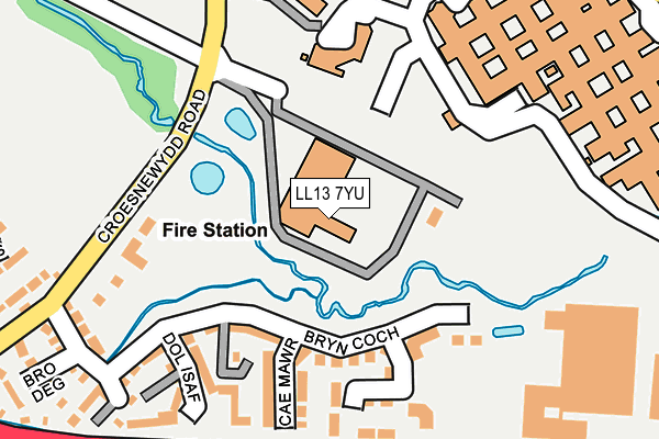 LL13 7YU map - OS OpenMap – Local (Ordnance Survey) LL13 7YU map - OS OpenMap – Local (Ordnance Survey)
