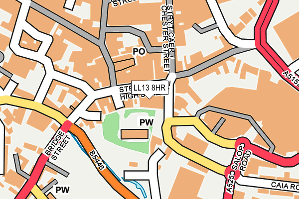 LL13 8HR map - OS OpenMap – Local (Ordnance Survey) LL13 8HR map - OS OpenMap – Local (Ordnance Survey)
