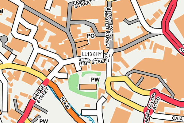 LL13 8HY map - OS OpenMap – Local (Ordnance Survey) LL13 8HY map - OS OpenMap – Local (Ordnance Survey)