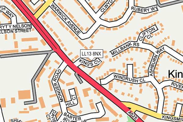 LL13 8NX map - OS OpenMap – Local (Ordnance Survey) LL13 8NX map - OS OpenMap – Local (Ordnance Survey)