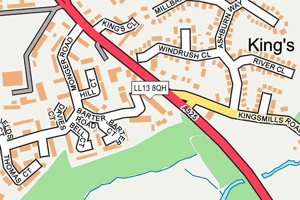 LL13 8QH map - OS OpenMap – Local (Ordnance Survey) LL13 8QH map - OS OpenMap – Local (Ordnance Survey)