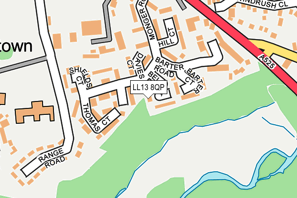 LL13 8QP map - OS OpenMap – Local (Ordnance Survey) LL13 8QP map - OS OpenMap – Local (Ordnance Survey)