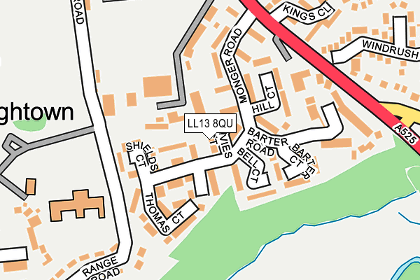 LL13 8QU map - OS OpenMap – Local (Ordnance Survey) LL13 8QU map - OS OpenMap – Local (Ordnance Survey)