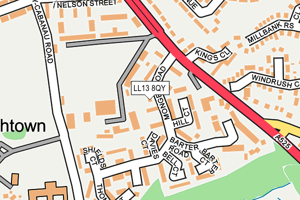 LL13 8QY map - OS OpenMap – Local (Ordnance Survey) LL13 8QY map - OS OpenMap – Local (Ordnance Survey)