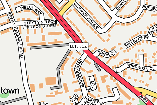 LL13 8QZ map - OS OpenMap – Local (Ordnance Survey) LL13 8QZ map - OS OpenMap – Local (Ordnance Survey)
