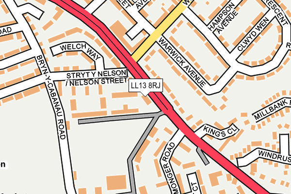 LL13 8RJ map - OS OpenMap – Local (Ordnance Survey) LL13 8RJ map - OS OpenMap – Local (Ordnance Survey)