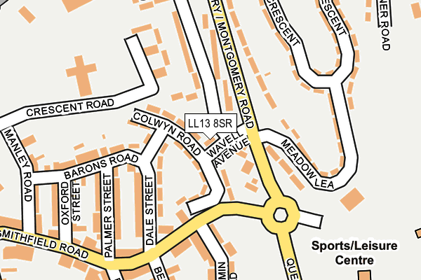 LL13 8SR map - OS OpenMap – Local (Ordnance Survey) LL13 8SR map - OS OpenMap – Local (Ordnance Survey)