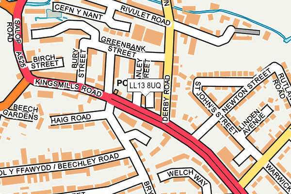 LL13 8UQ map - OS OpenMap – Local (Ordnance Survey) LL13 8UQ map - OS OpenMap – Local (Ordnance Survey)