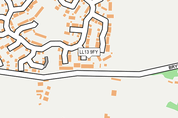 LL13 9FY map - OS OpenMap – Local (Ordnance Survey) LL13 9FY map - OS OpenMap – Local (Ordnance Survey)