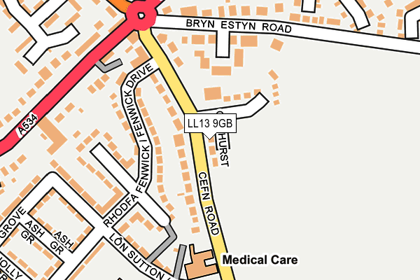 LL13 9GB map - OS OpenMap – Local (Ordnance Survey) LL13 9GB map - OS OpenMap – Local (Ordnance Survey)