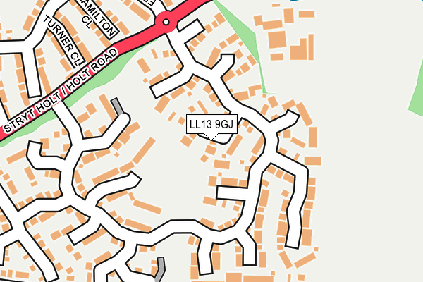 LL13 9GJ map - OS OpenMap – Local (Ordnance Survey) LL13 9GJ map - OS OpenMap – Local (Ordnance Survey)