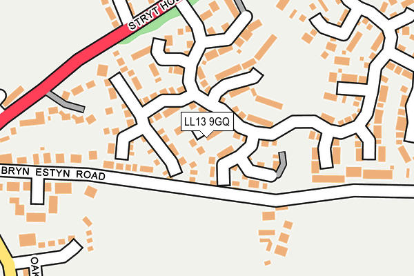 LL13 9GQ map - OS OpenMap – Local (Ordnance Survey) LL13 9GQ map - OS OpenMap – Local (Ordnance Survey)