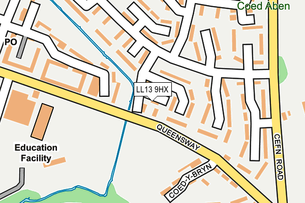 LL13 9HX map - OS OpenMap – Local (Ordnance Survey) LL13 9HX map - OS OpenMap – Local (Ordnance Survey)